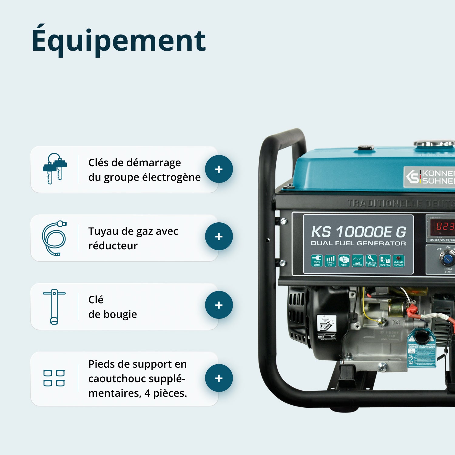 Generátor LPG/benzín "Könner & Söhnen" KS 10000E G