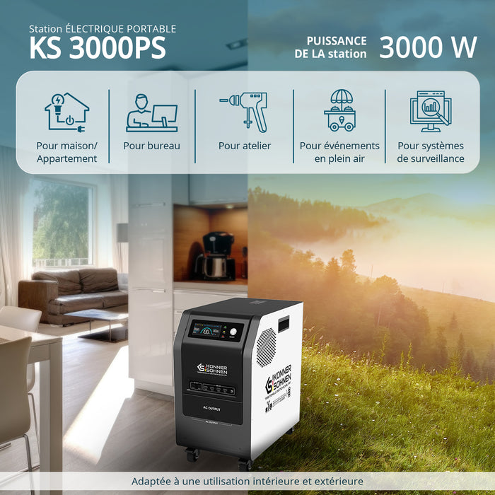 KS 3000PS 3-i-1 Bærbar Strømenhed