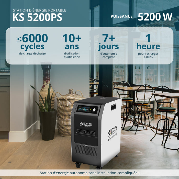Přenosná elektrárna 3-v-1 KS 5200PS