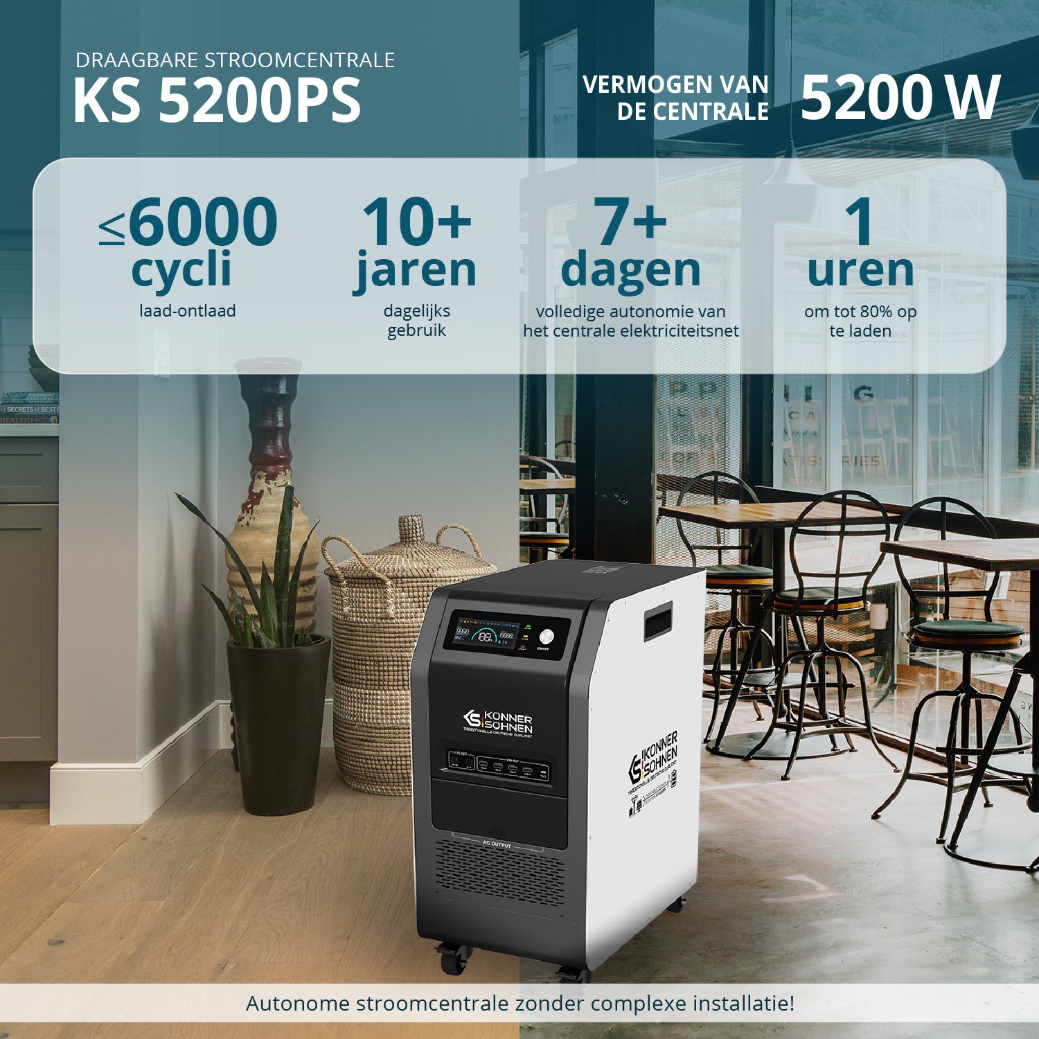 Draagbare stroomvoorziening KS 5200PS