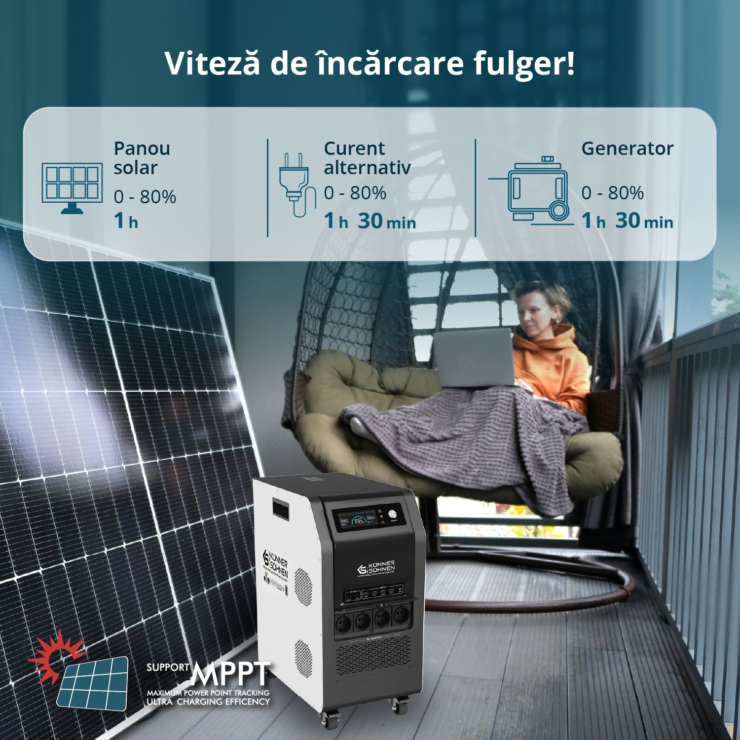 Stație de alimentare portabilă 3-ÎN-1 KS 5200PS