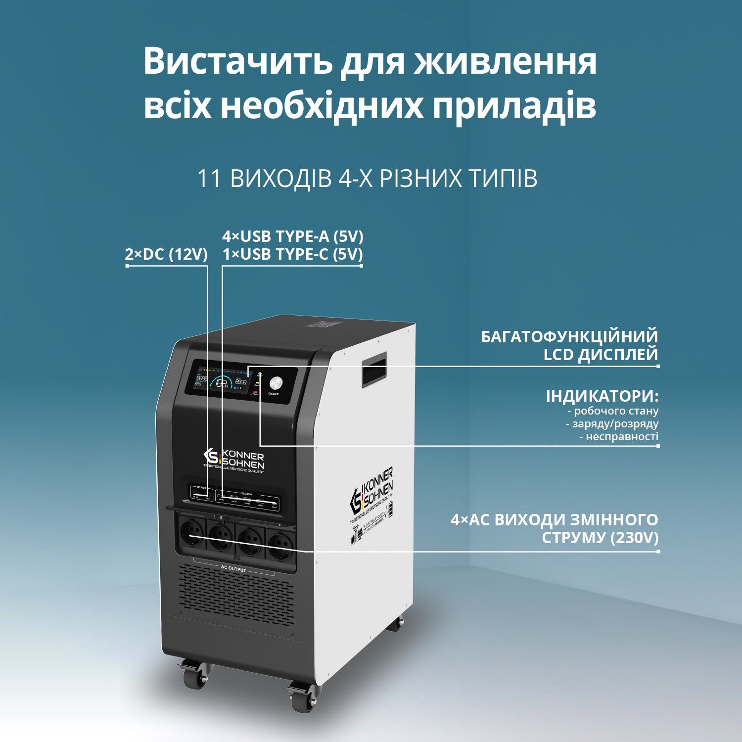 Портативна електростанція 3-в-1 KS 5200PS