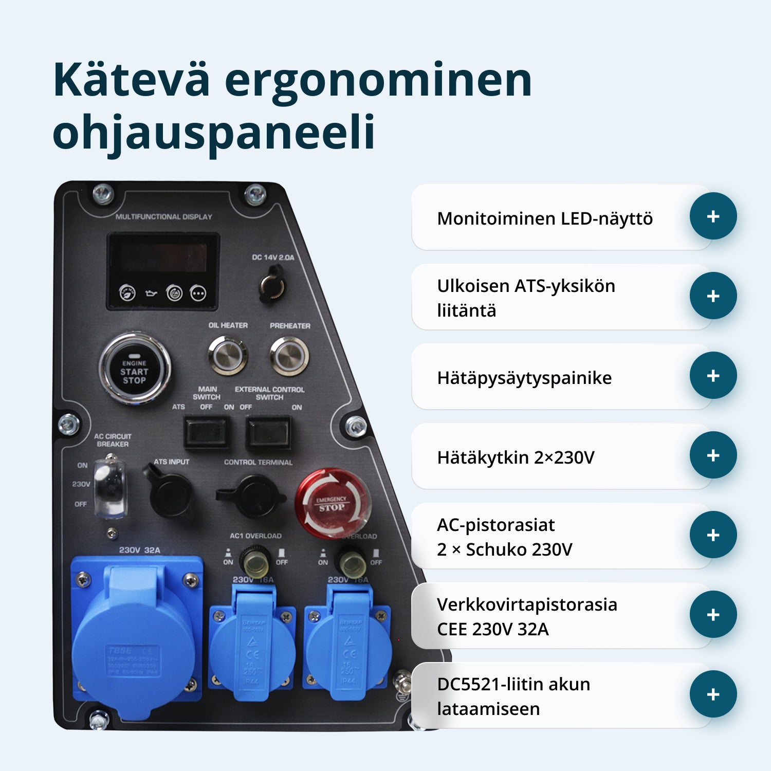 Diesel-invertterigeneraattori äänieristetyssä kotelossa KS 6500iDE S ATSR