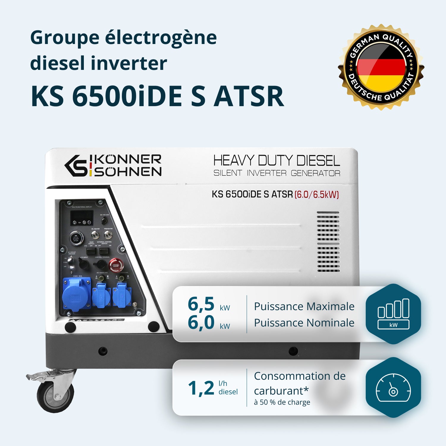 Γεννήτρια Inverter Diesel σε Ηχομονωτικό Περίβλημα KS 6500iDE S ATSR