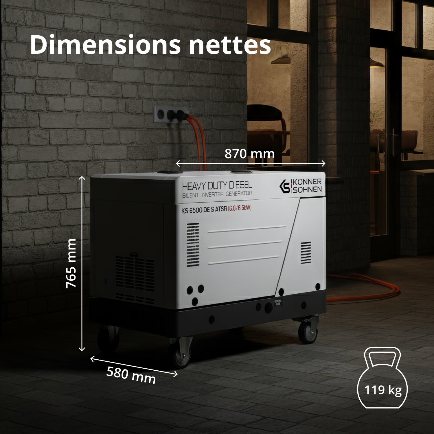 Γεννήτρια Inverter Diesel σε Ηχομονωτικό Περίβλημα KS 6500iDE S ATSR