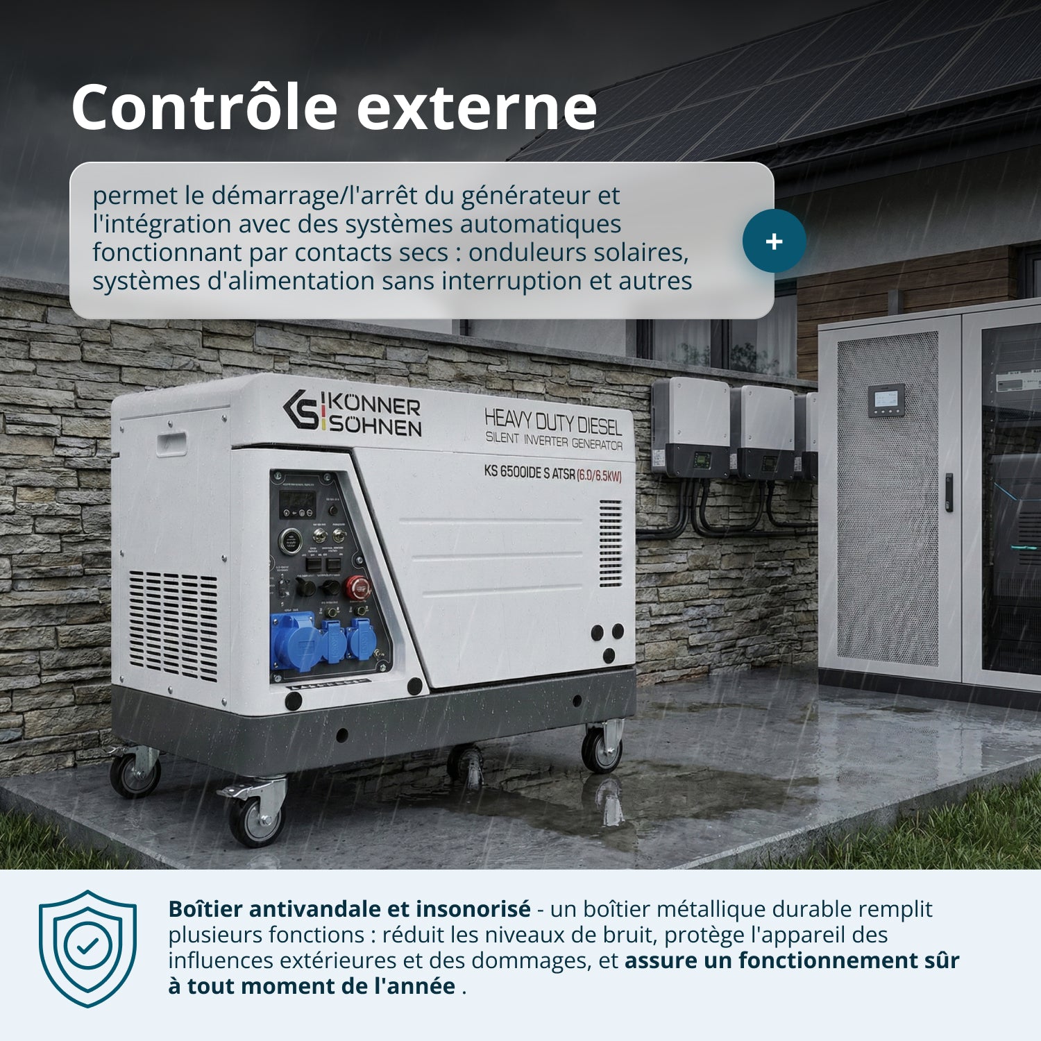 Γεννήτρια Inverter Diesel σε Ηχομονωτικό Περίβλημα KS 6500iDE S ATSR