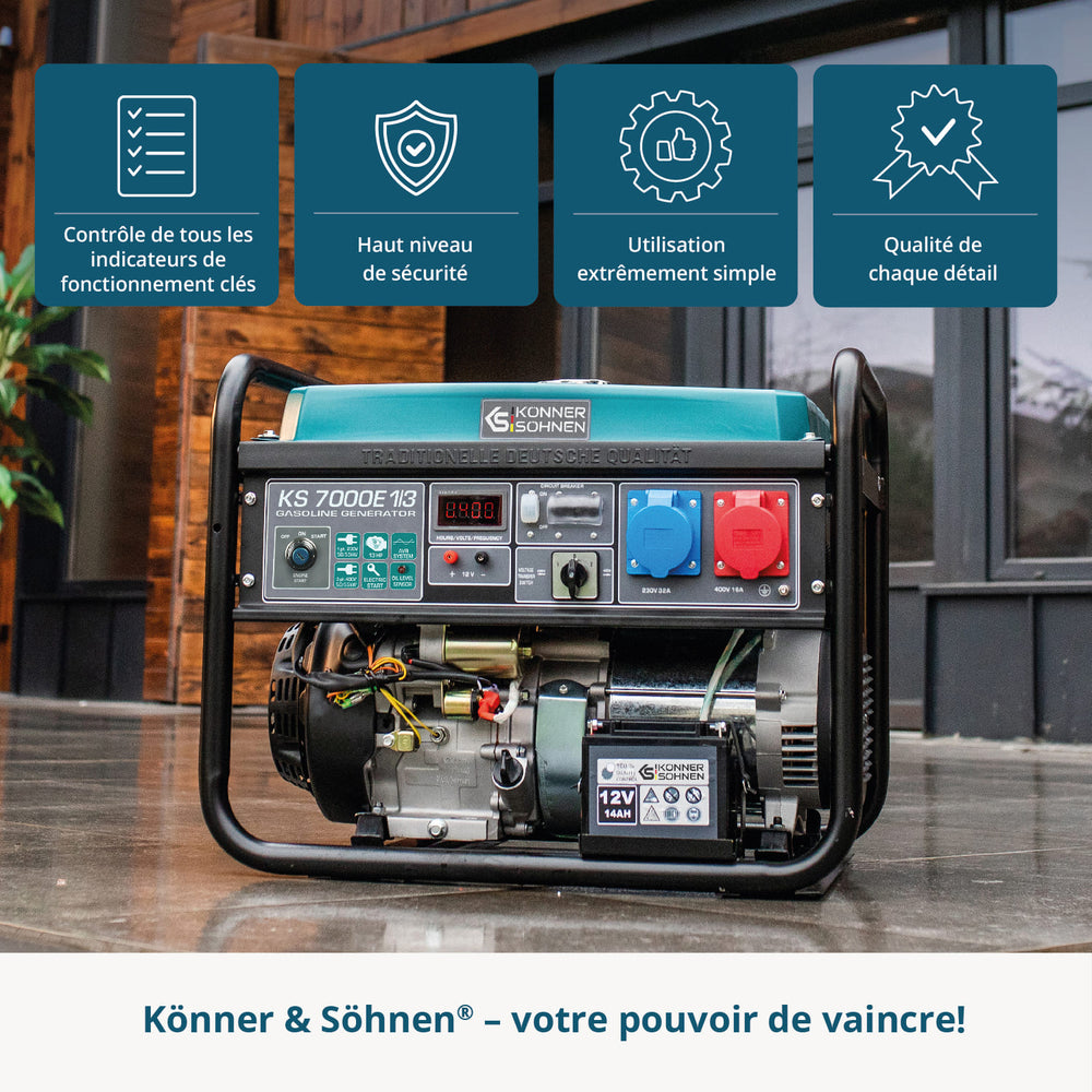 Benzinski generator „Könner & Söhnen“ KS 7000E 1/3