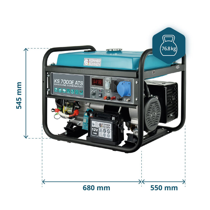 Gerador a gasolina "Könner & Söhnen" KS 7000E ATS