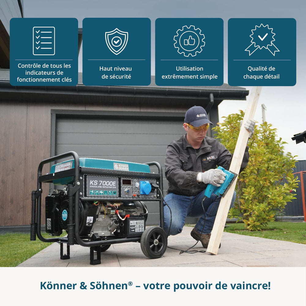 Gerador a gasolina "Könner & Söhnen" KS 7000E