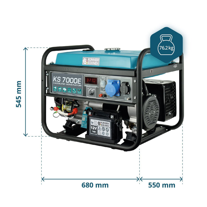 Gerador a gasolina "Könner & Söhnen" KS 7000E