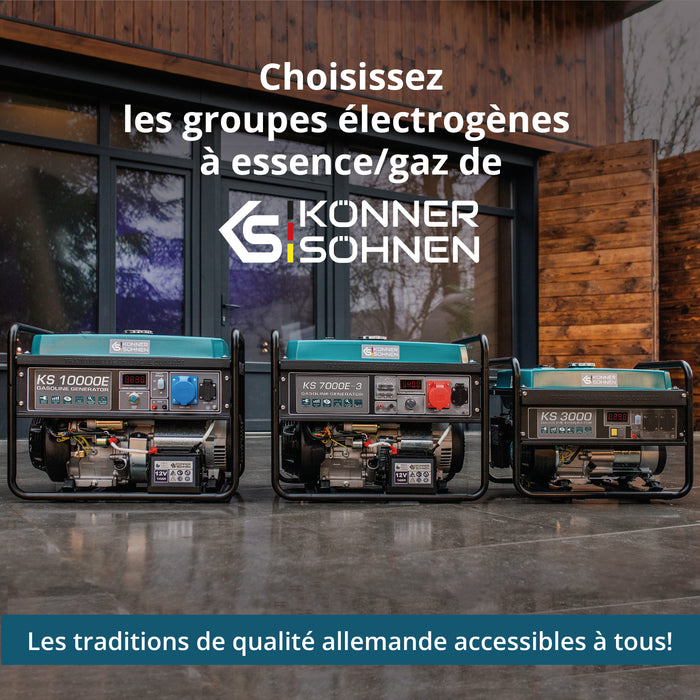 LPG/benzin generator "Könner & Söhnen" KS 7000E G