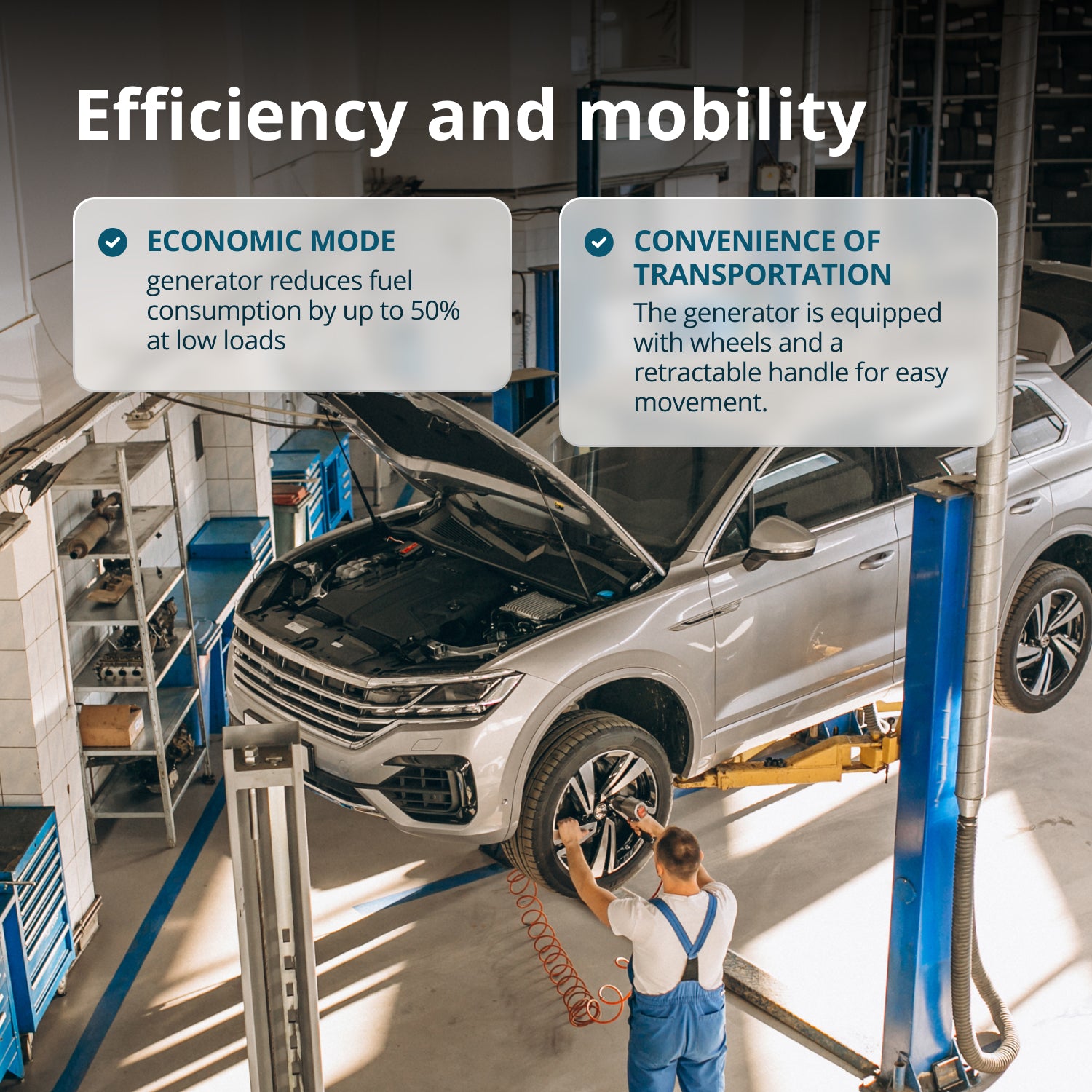 LPG/gasoline inverter generator KS 8100iEG 1/3