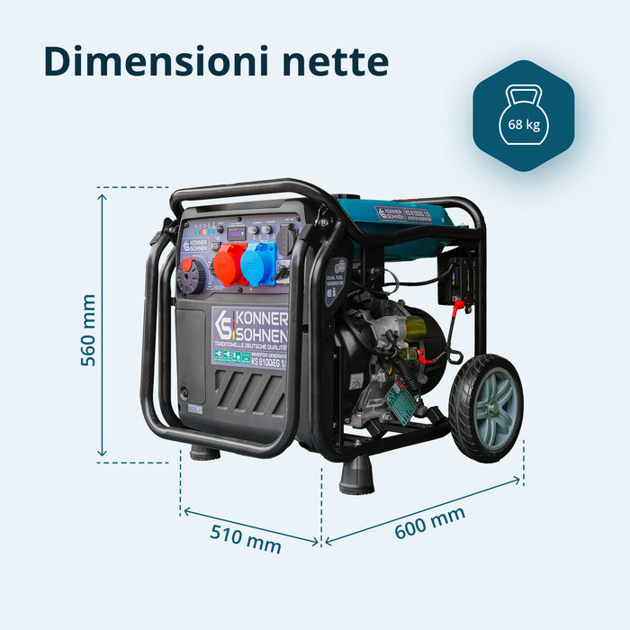 Generatore inverter a GPL/benzina KS 8100iEG 1/3