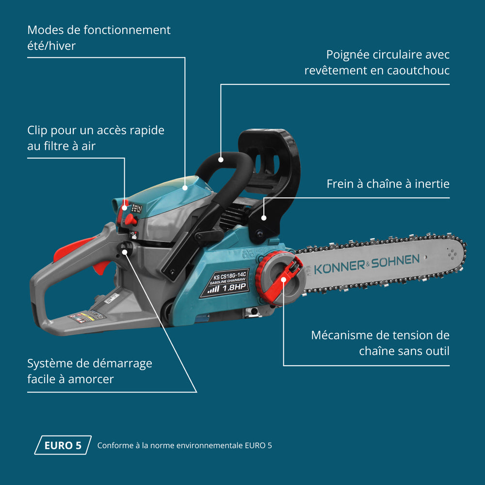 Βενζινοκίνητο αλυσοπρίονο KS CS18G-14C