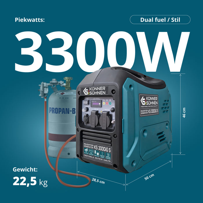 LPG/benzine invertergenerator KS 3000iG S