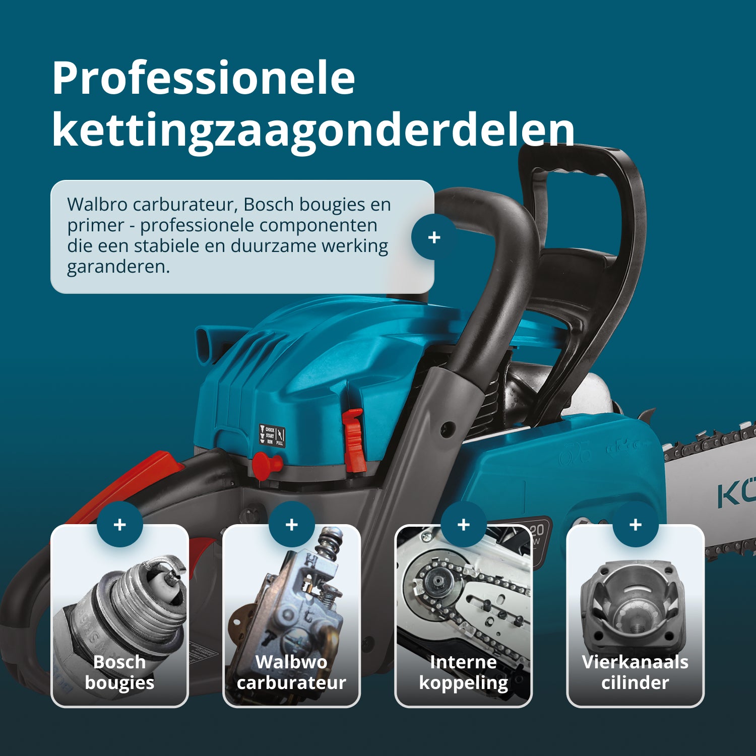 Benzinekettingzaag KS CS40G-20