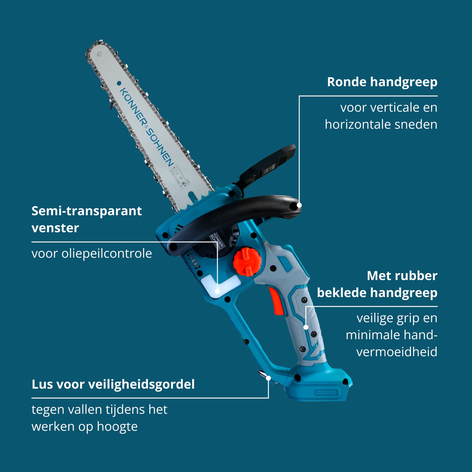 Snoerloze Mini Kettingzaag KS MCS20V-12 SET PLUS