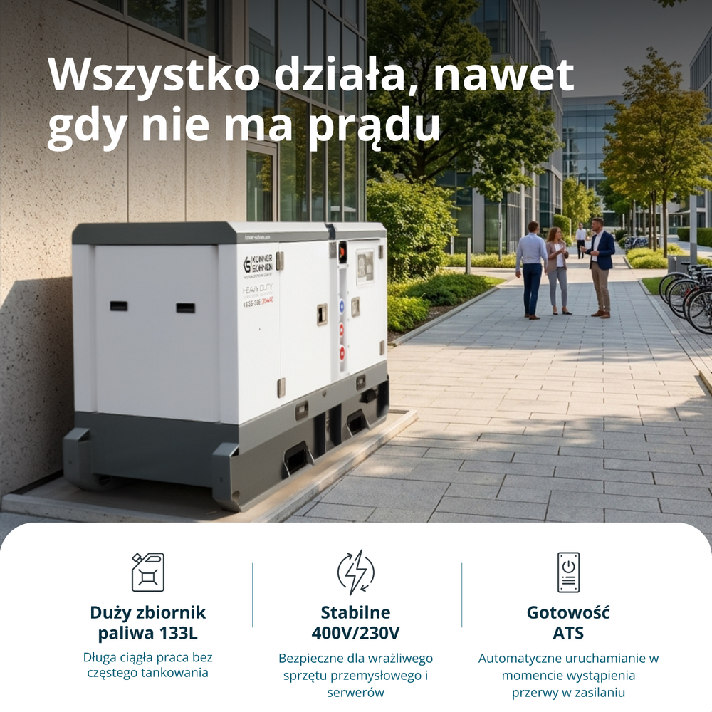 Trójfazowy agregat prądotwórczy z silnikiem Diesla KS 35-3BE