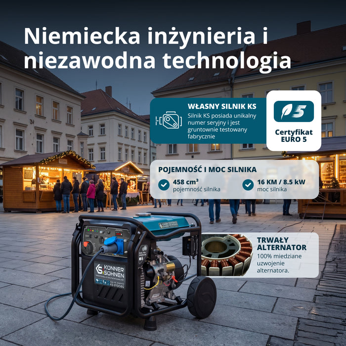 Inwerterowy generator LPG/benzyna KS 8100iEG