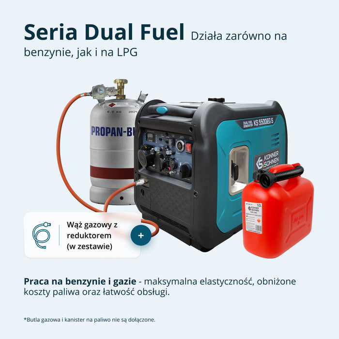 Inwerterowy generator LPG/benzyna KS 5500iEG S