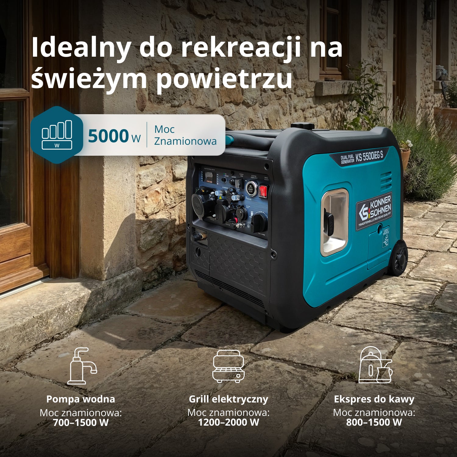 Inwerterowy generator LPG/benzyna KS 5500iEG S