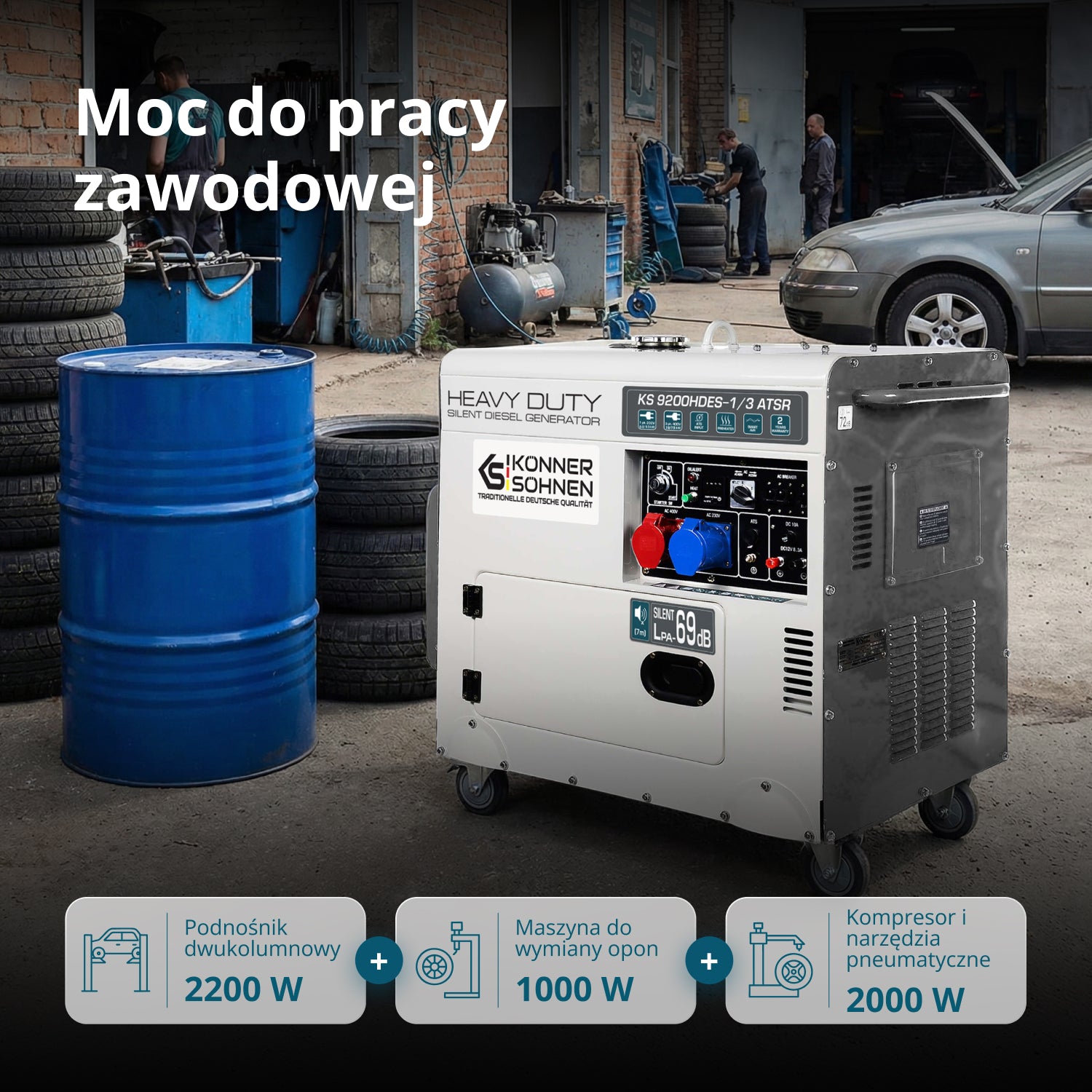 Generator diesla „Könner & Söhnen” KS 9200HDES-1/3 ATSR (EURO V)