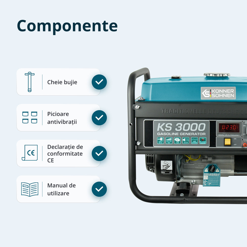 Generator pe benzină „Könner & Söhnen” KS 3000