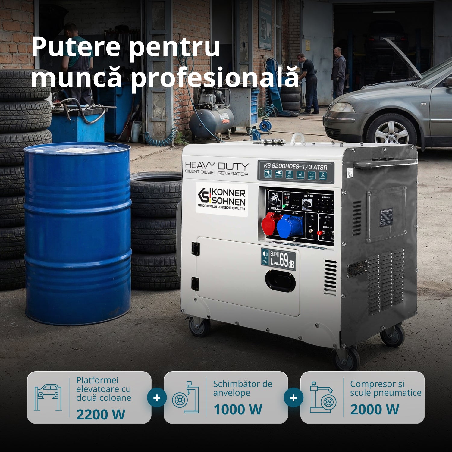 Generator diesel „Könner & Söhnen” KS 9200HDES-1/3 ATSR (EURO V)