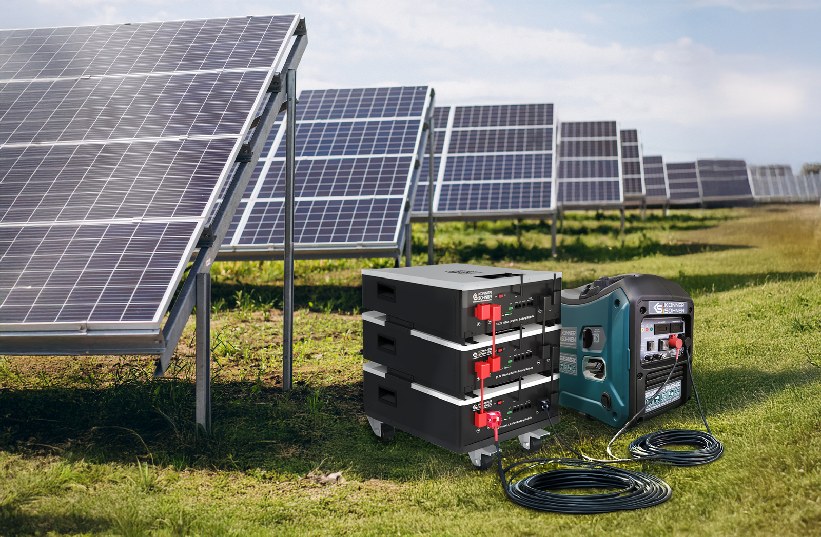 Generador de corriente continua con sistema dual de combustible KS 24VGS-DC